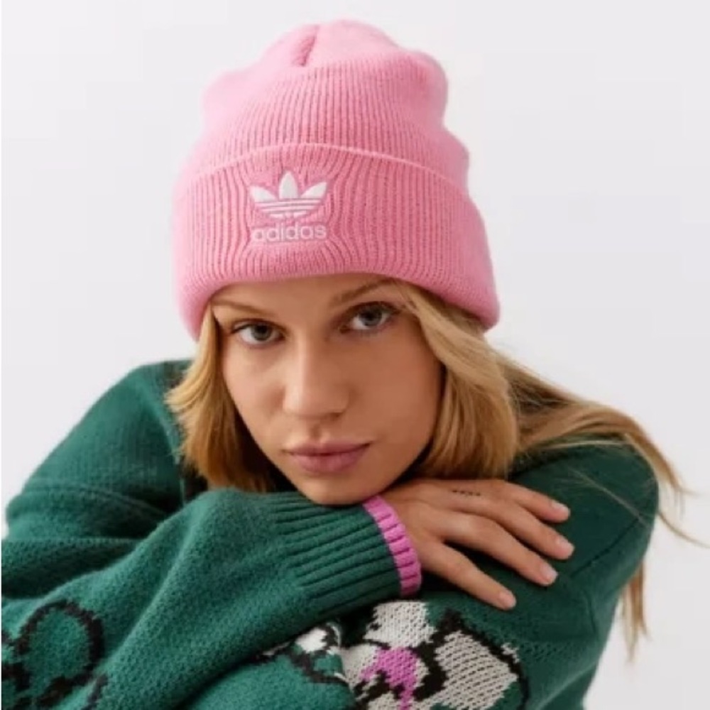 ADIDAS | Originals Women's Trefoil Cuff Beanie In Pink OS